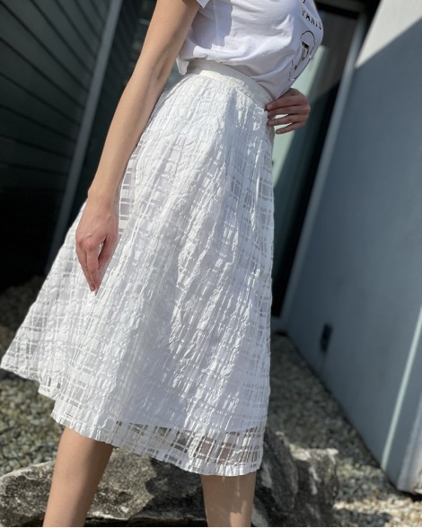 Sukně dámská Massimo Dutti bílá 